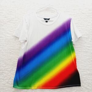T-Shirt Vera Wang Rainbow Y2K Retro Revival Soft Girl Casual Tie Dye Size M